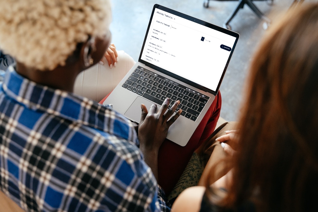 woman looking at an equal time transcript